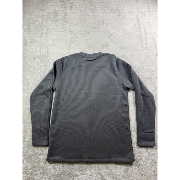 Nike Shirt Mens Medium Gray Long Sleeve Waffle Knit Swoosh Crewneck FJ9547-060 - Picture 8 of 14